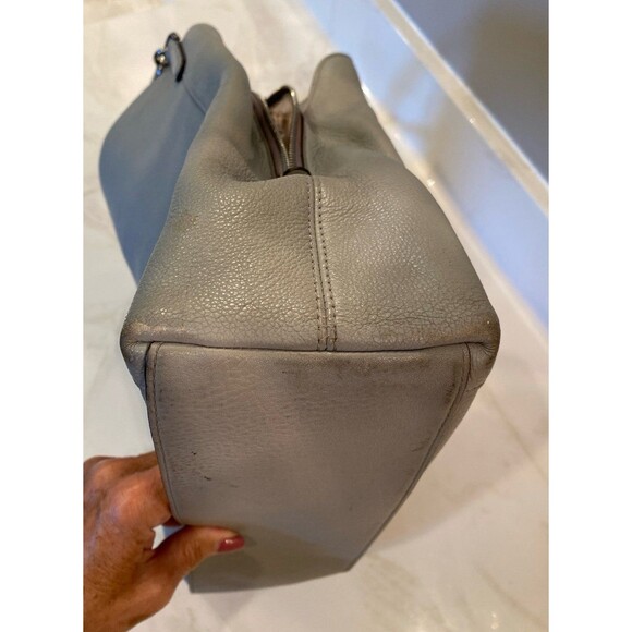 Kate Spade Bag Large Triple Compartment Gray Shoulder Purse Tote - Picture 10 of 12